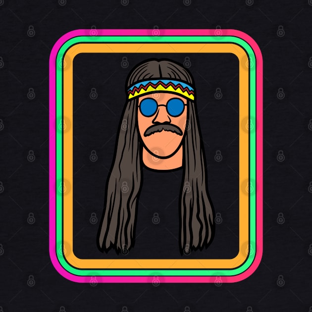 Hippie Soul with big mustache by Retro Comic Books